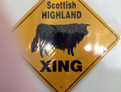 Scottish Highland Crossing sign