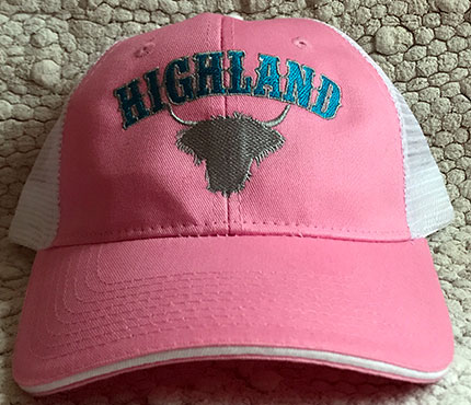 Highland Summer Cap Pink White